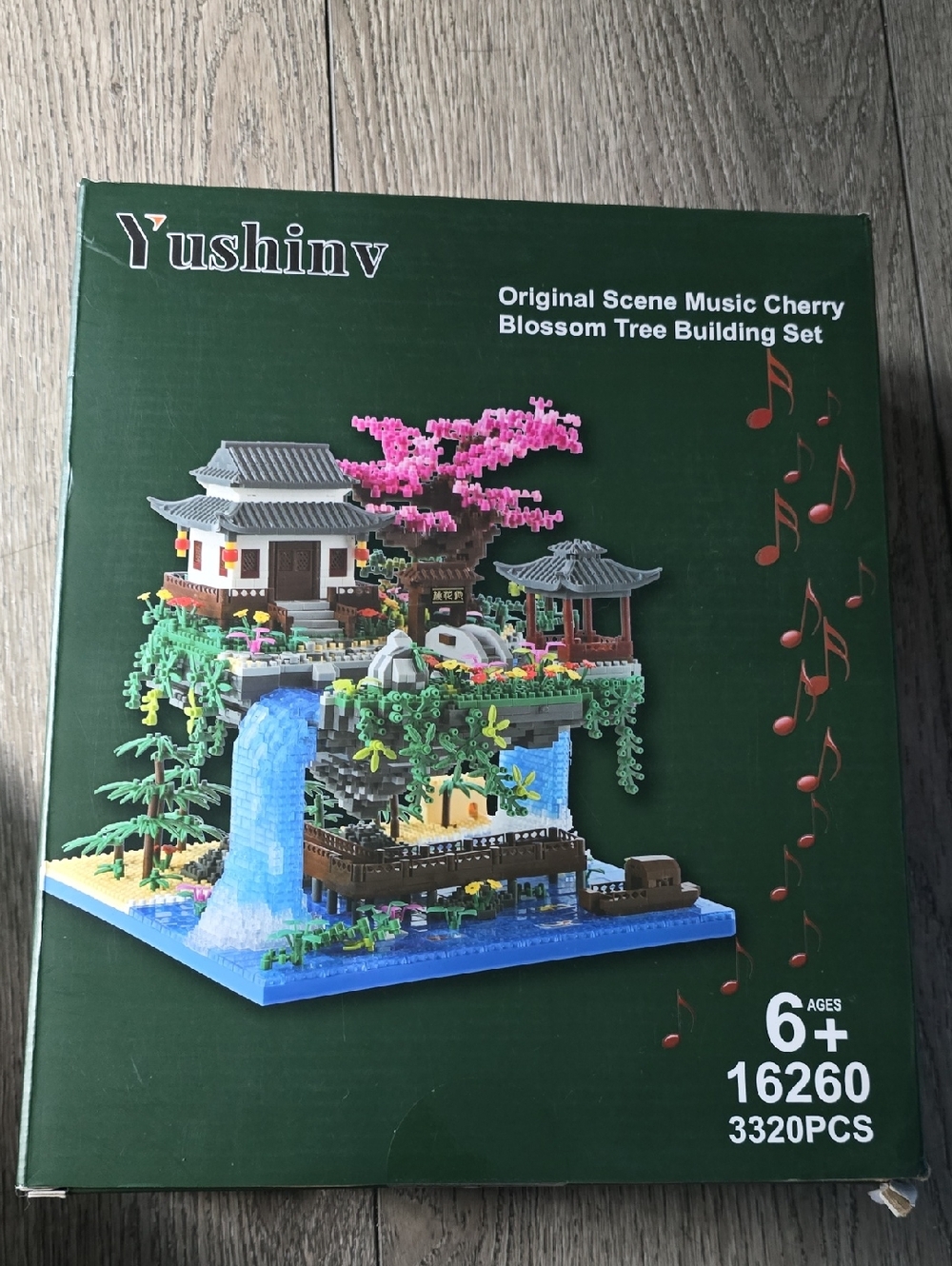Yushinv Cherry Blossom Tree Building Set - Pink & Green